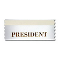 1-5/8"x4" Horizontal Stock Title Ribbon W/ Tape (President)